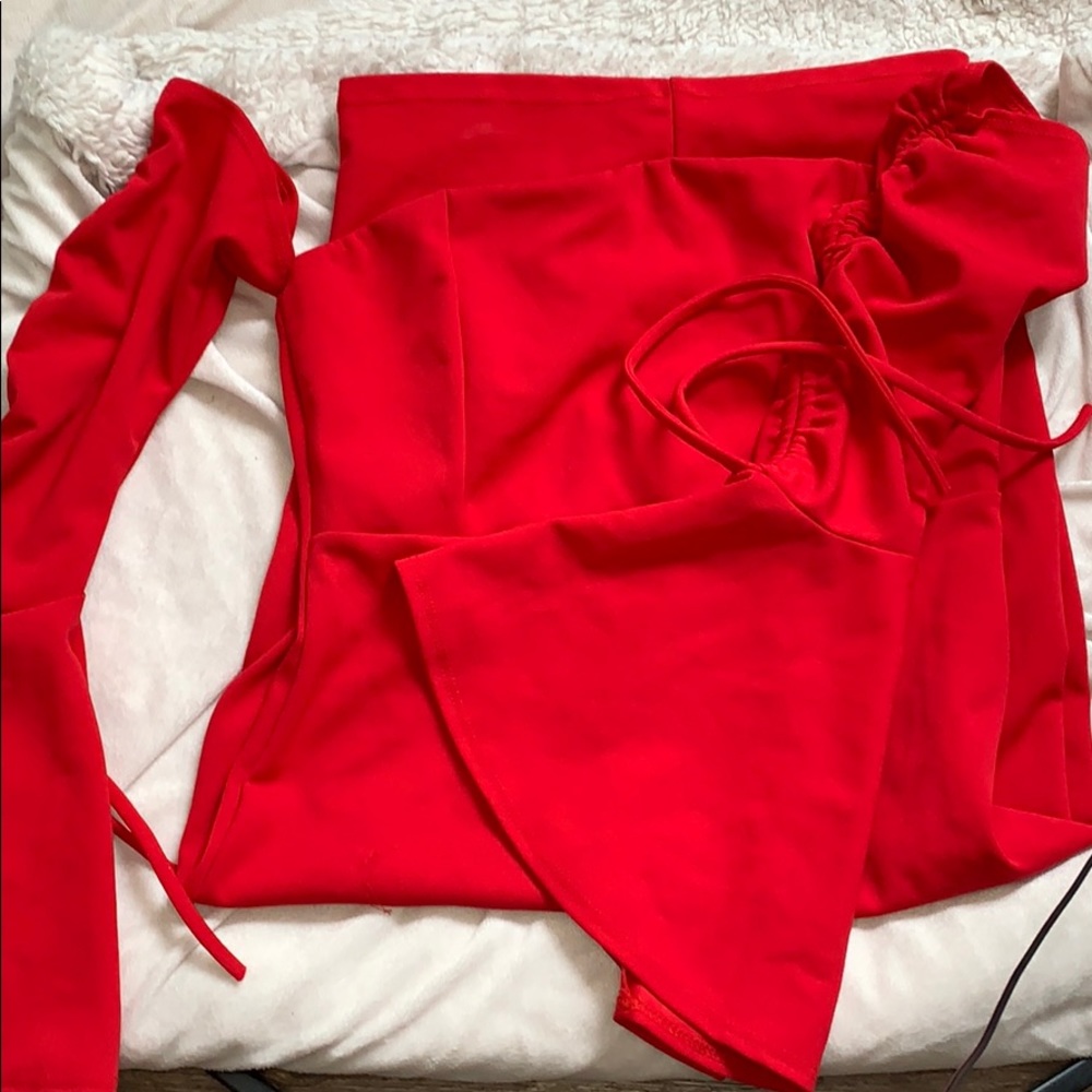 Red fashion nova dress
